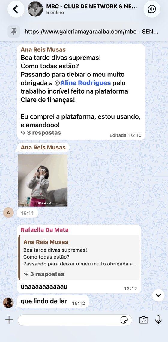 Depoimento de cliente do CLARE